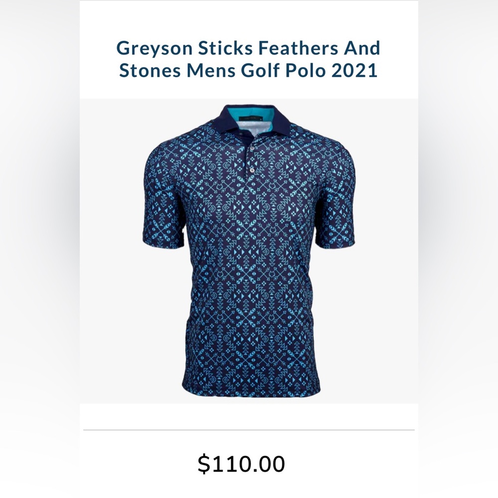 Greyson- Sticks Feathers and‎ Stones Golf polo- XL- Like new condition!!!